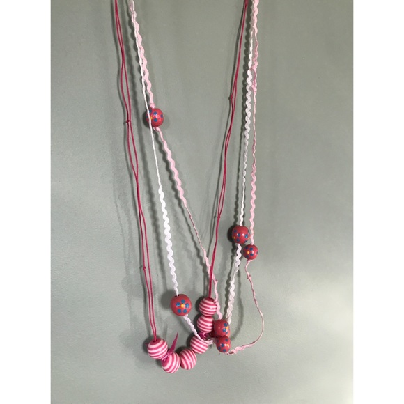 Pink Patterned Necklace - Picture 3 of 7
